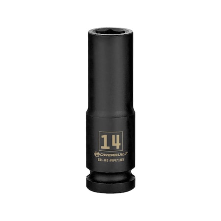 Powerbuilt 1/2" Drive 14Mm Deep Impact Socket 647183